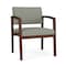 Lesro Lenox Wood Wide Guest Chair Wood Frame, Walnut, OH Eucalyptus Upholstery LW1201 - alternate 1